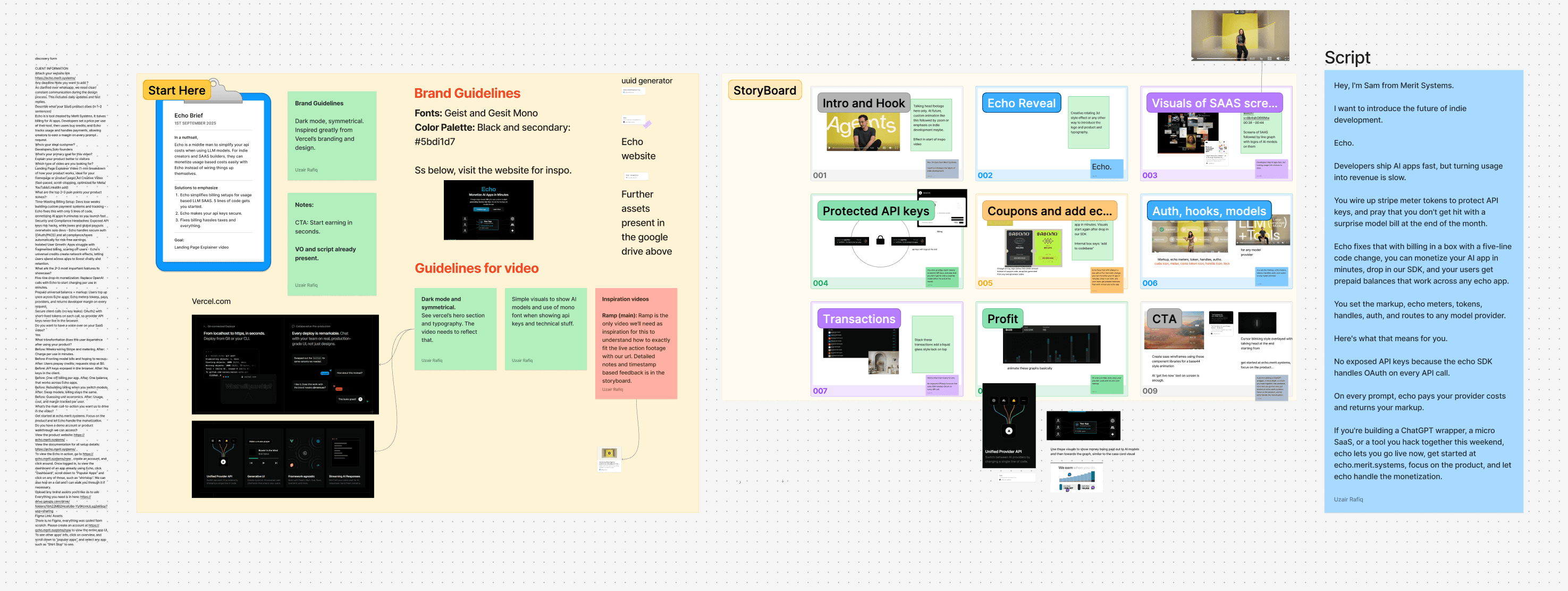 Echo Merit Systems video storyboard